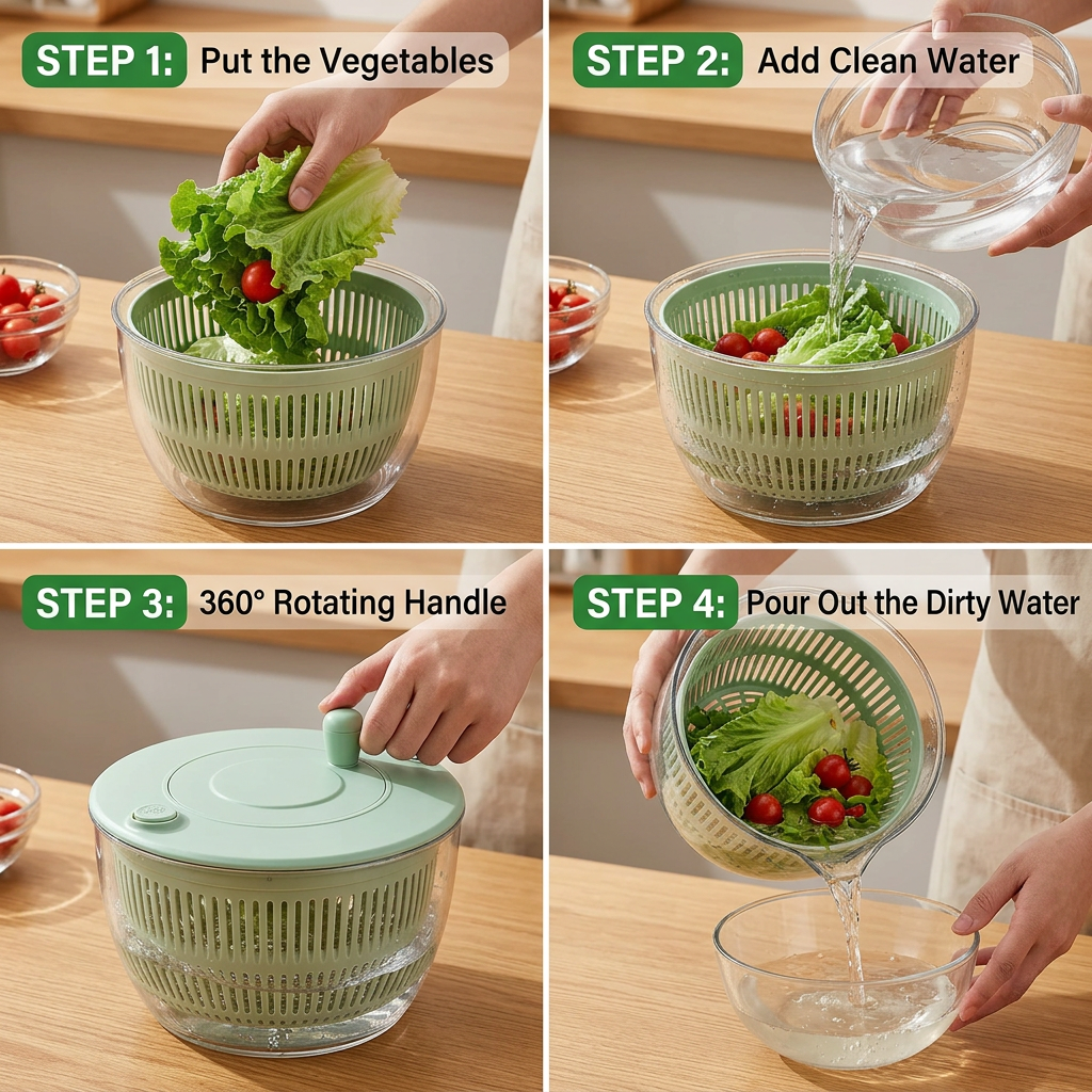 Tavu™ All-in-One Salad Prep Spinner