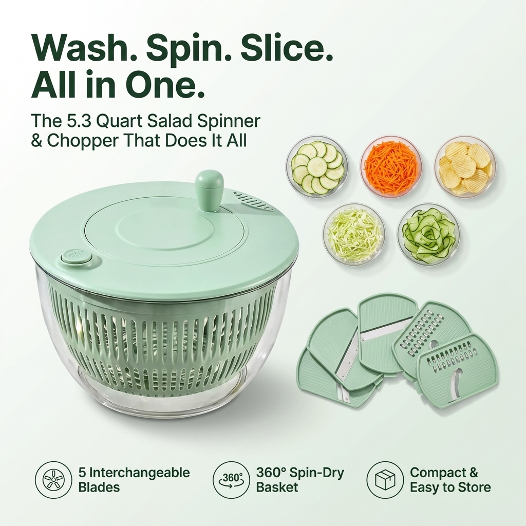 Tavu™ All-in-One Salad Prep Spinner