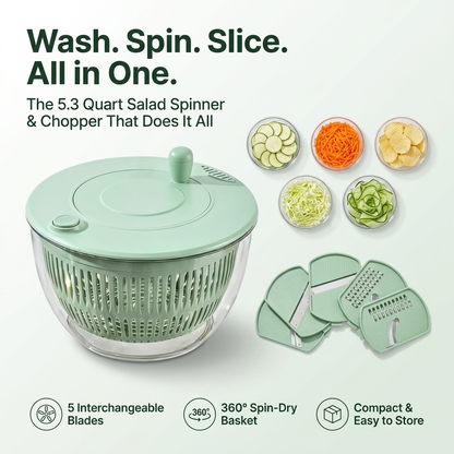 Tavu™ All-in-One Salad Prep Spinner